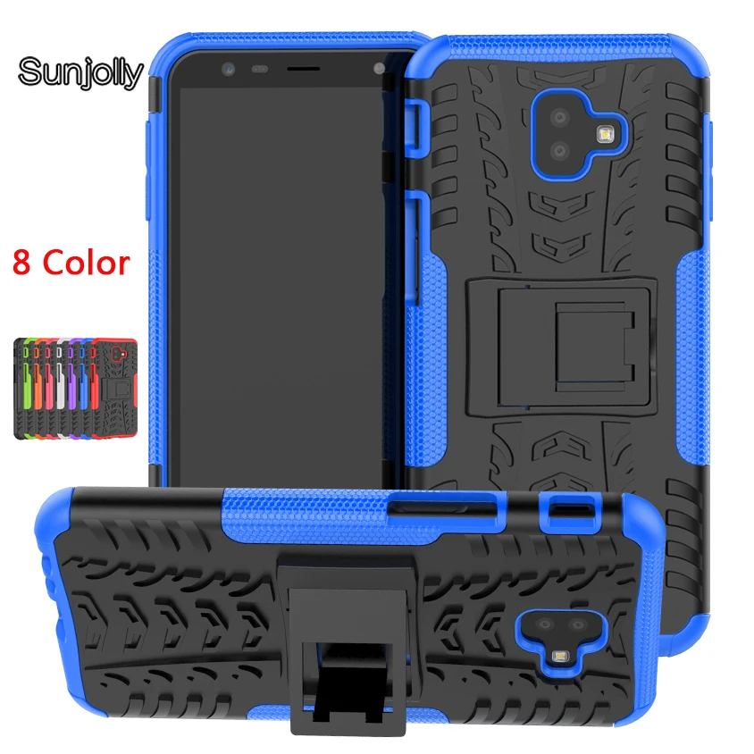 

Sunjolly for Samsung Galaxy J6 Plus Shock Proof Hybrid TPU Silicone + Hard PC Case Cover for Samsung J6 Plus Prime J610F SM-J610