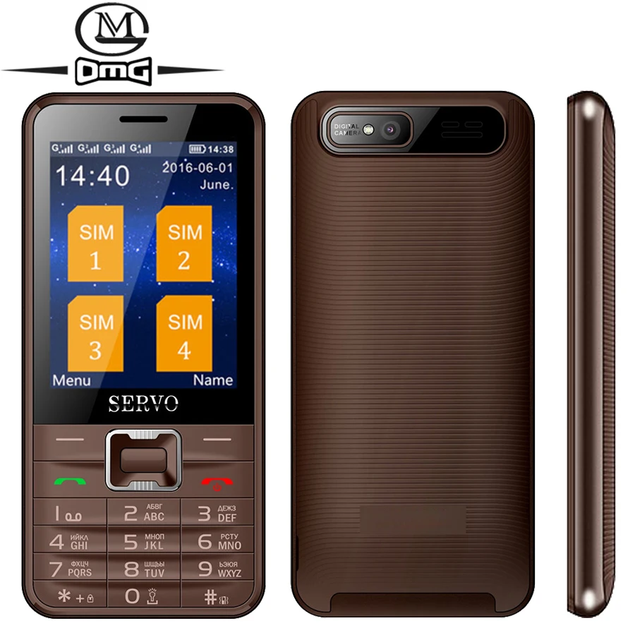 Цена за Quad Сим карты Русская клавиатура мобильного телефона Оригинальный SERVO V8100 Quad 2.8 "Quad Band GPRS Беспроводной FM WhatsApp Facebook Цена за Quad Сим карты Русская клавиатура мобильного телефона Оригинальный SERVO V8100 Quad 2.8 "Quad Band GPRS Беспроводной FM WhatsApp Facebook