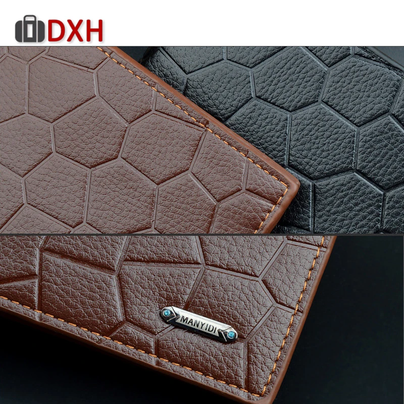 2019 رجل محافظ Billetera Hombre Cartera جلدية Cuzdan المحافظ حقيقية Monedero الفاخرة Portmonee قصيرة تجارية (سابقا) حامل بطاقة