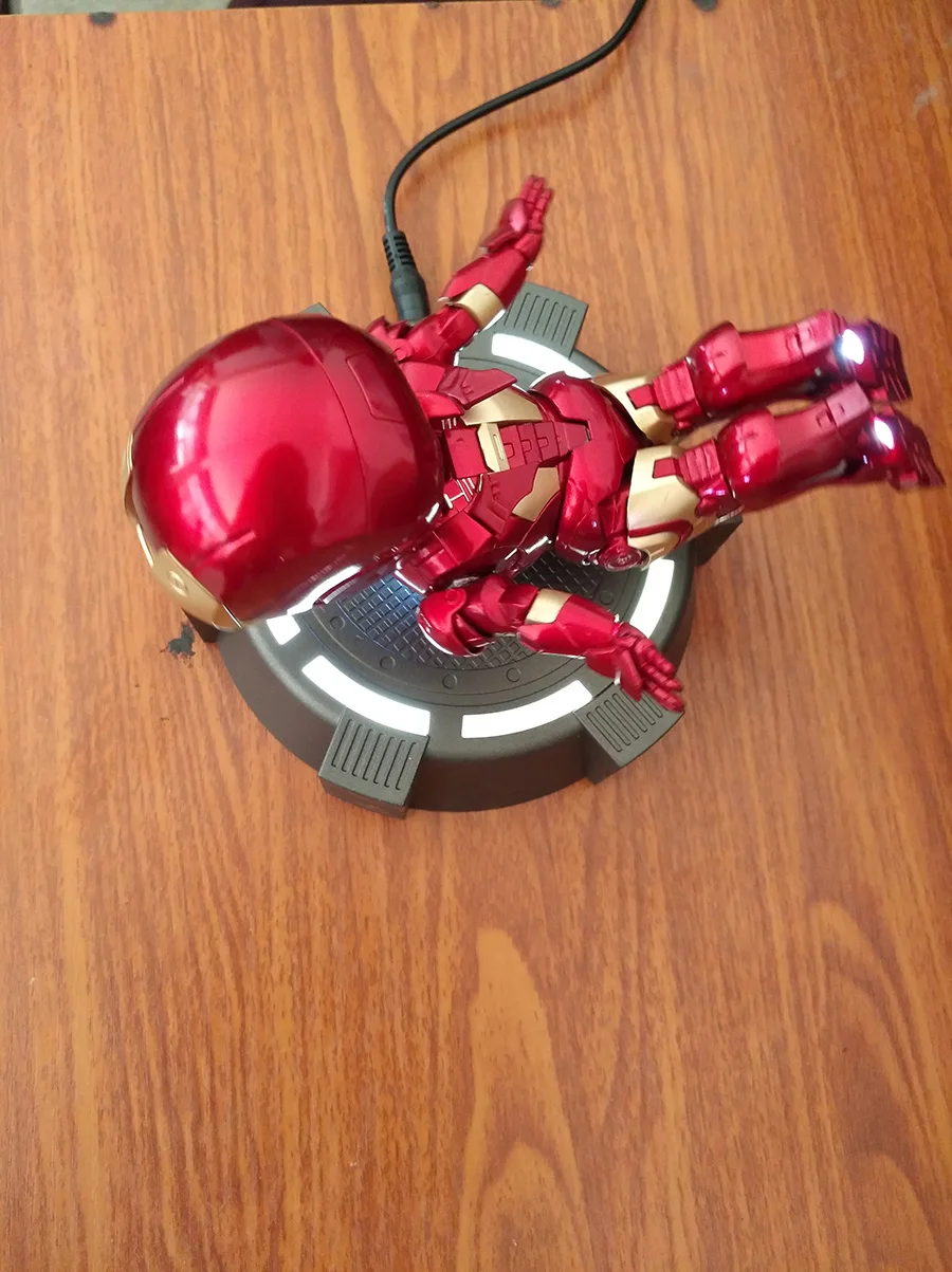 Магнитный Плавающий Железный человек MK3 левитирующий Железный человек Коллекционная Фигурка модель игрушки с светодиодный подсветкой подарки для детей мальчиков