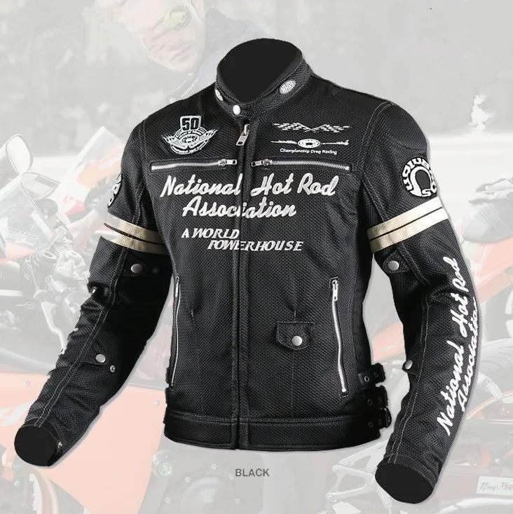 

UglyBROS leather breathable mesh jacket racing Motorcycle protection jacket Road Riding Jacket Racing Jacket