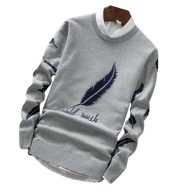 

2018 New Fashion Cashmere Sweater Men Round Collar Thick Pullover Men Slim Fit Casual Mens Christmas Sweater Soft And Warm
