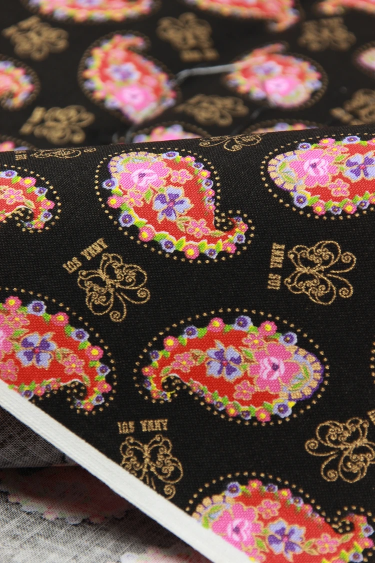 half meter cotton plain pulp fabric gilt flower pure cotton handmade DIY patchwork bag cloth B47