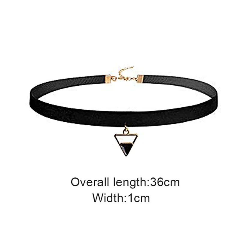 NEW Fashion Choker Necklace Set Stretch Velvet Classic Gothic Tattoo Lace Choker Elegant Jewelry Collier ras de cou A24#N (7)