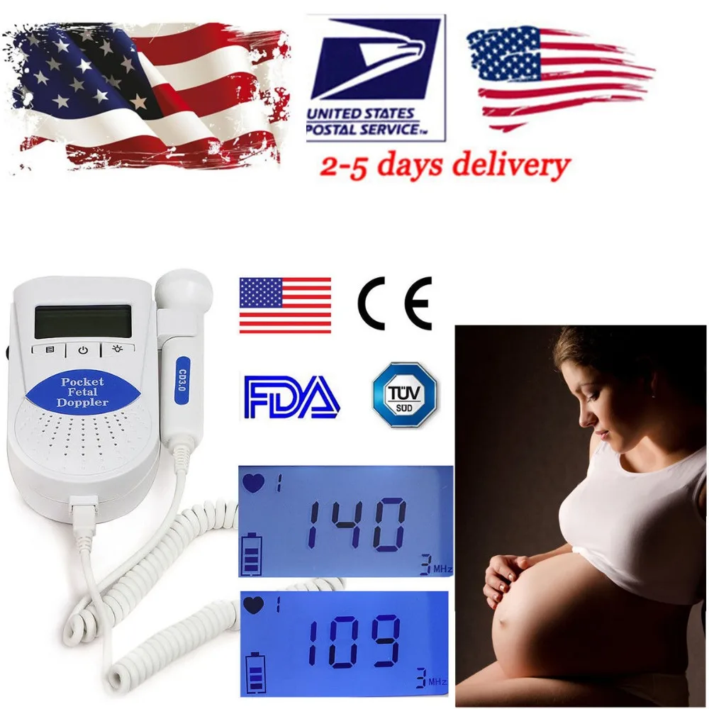 

CONTEC Sonoline B External Sound Prenatal Fetal Doppler, Baby Heart Beat Monitor with 3Mhz Probe with Gel Doppler Fetal