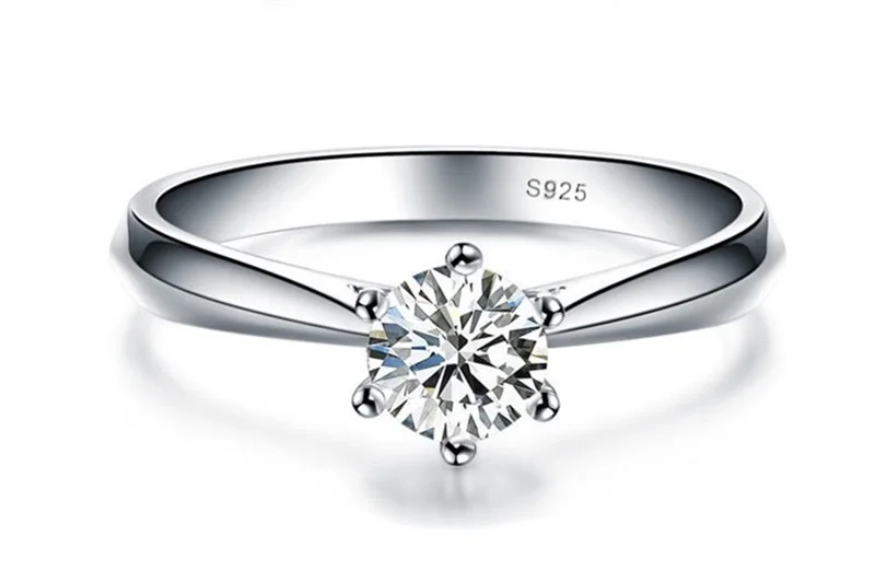 YANHUI Настоящее твердое 925 серебряное кольцо, ювелирный набор, роскошный 6 мм CZ Диамант, свадебные комплекты ювелирных украшений, африканские для женщин S1263