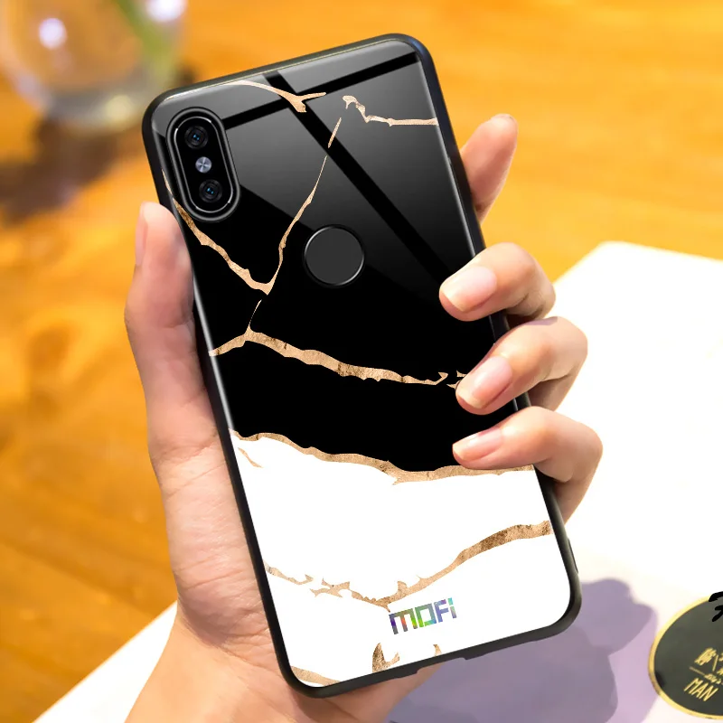 Чехол для Redmi note 5 чехол Xiaomi redmi Mofi закаленное стекло note5 мрамор черный белый |