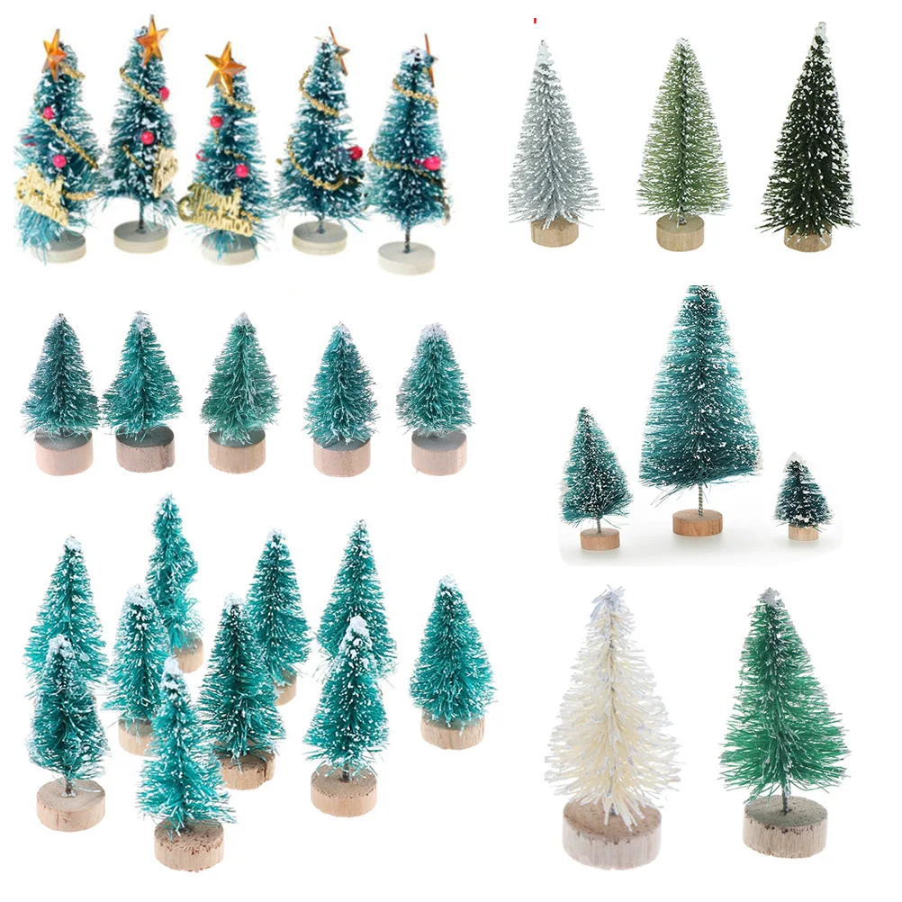New 11" Tabletop Iron Art Christmas Xmas Mini Pine Tree Small Decorations Gifts 