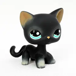 литл пет шоп лпс стоячки кошки игрушки lps pet shop Симпатичные фигурка героя редких животных игрушка маленькая черная кошка модель игрушки для