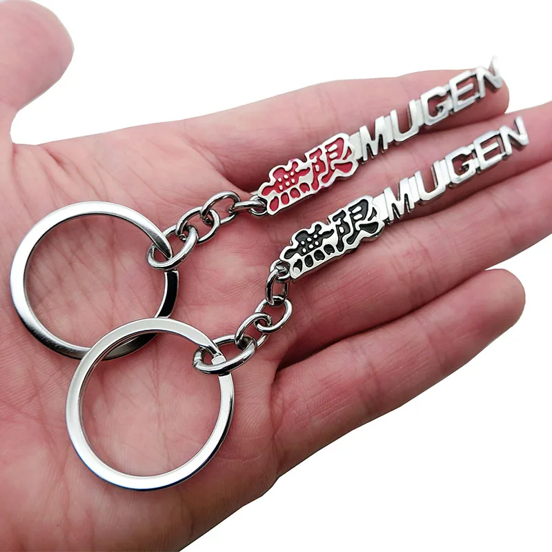 

1PCS 3D Metal Mugen Car Key Ring Keychain Key Holder Logo Auto Car Fashion Accessories For Honda Odyssey CRV City Jade Civic