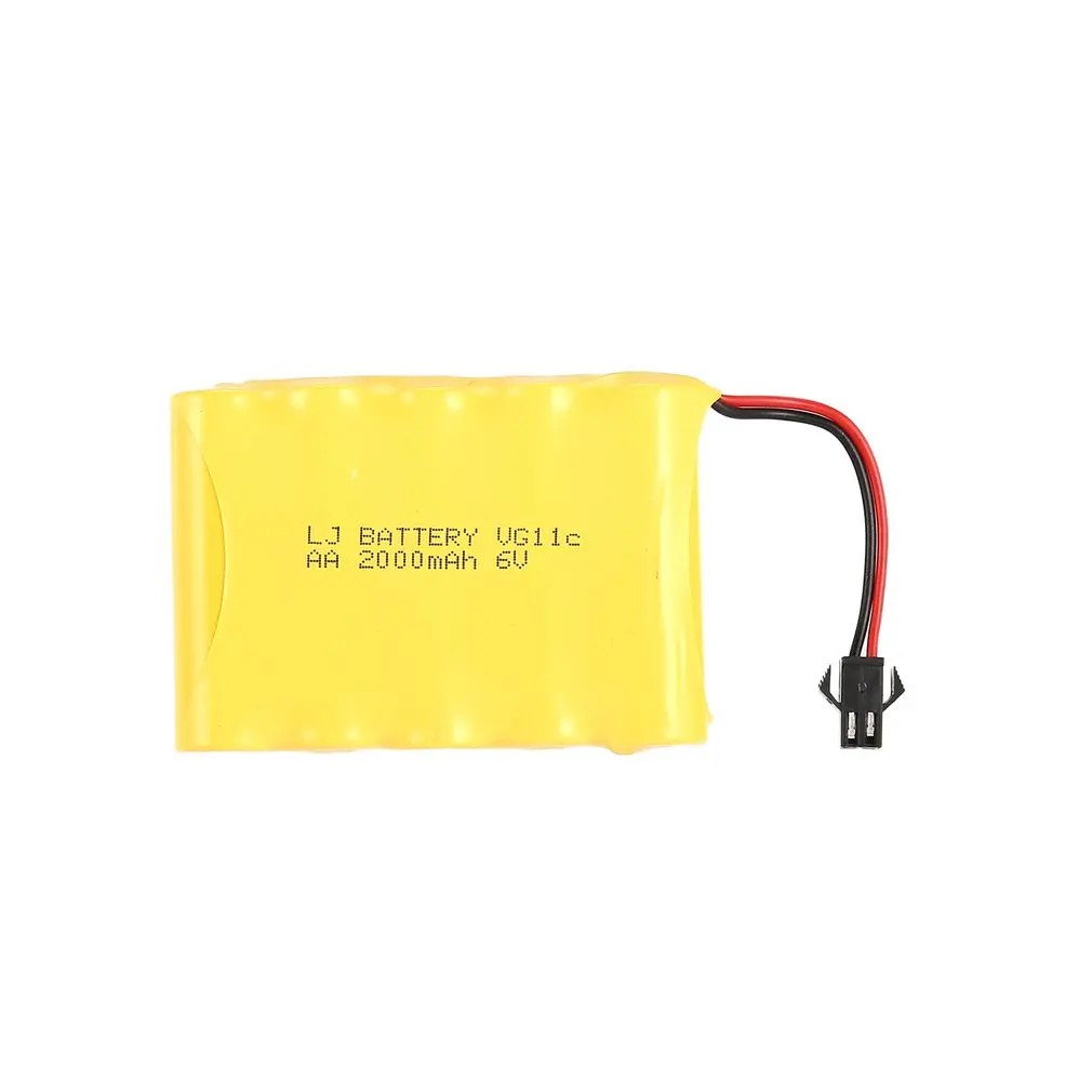 

6V 2000mAh Rechargeable Battery for RC 1/16 Climbing Crawler Car WPL B-1/B-24/C-14/C-24/B-16 Truck Part Spare Part Accessories