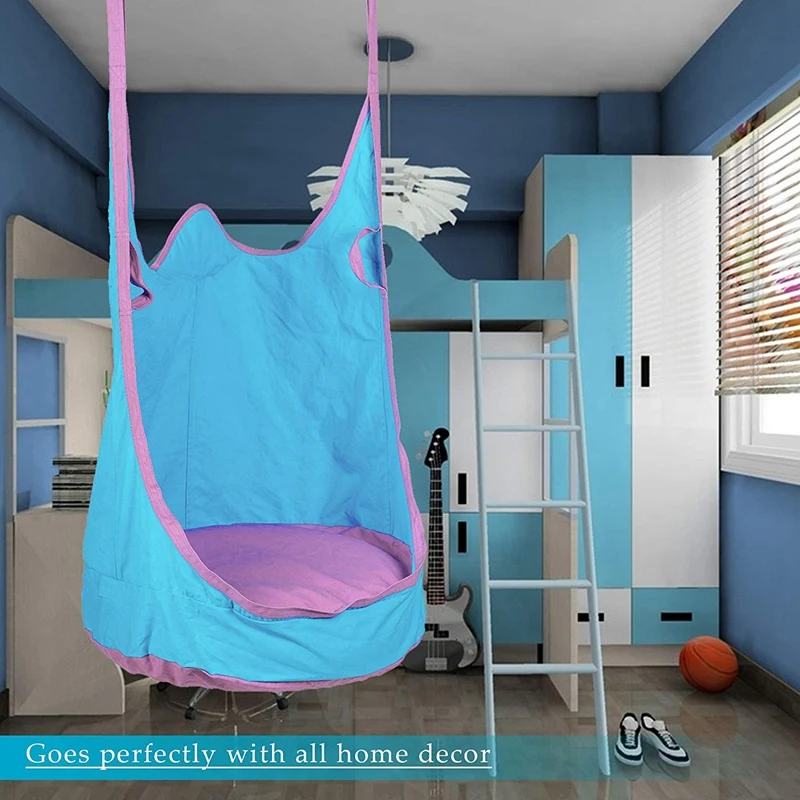 Kids Pod Swing Seat Child Hanging Hammock Chair Indoor Outdoor Children Hammock Seat Pod Nook