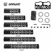 Ohhunt тонкий стиль " 9" 1" 12" 13," 15" AR15 поплавок Keymod Handguard Пикатинни со стальной бочкой гайка для прицела