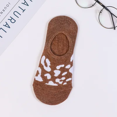 Women Socks Hot Sale Fashion Retro Leopard Cotton Casual Cute Funny Ankle Socks Ladies Cotton invisible Socks Dropshipping - Цвет: 5