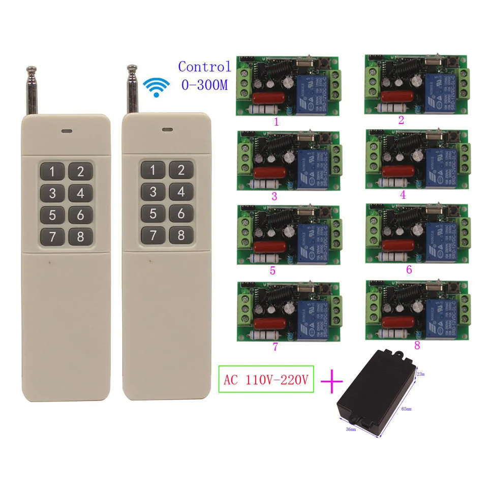 

Sleeplion 110V 220V Wireless Light Switch Remote Control Transmitter Receiver 110V Switch Universal 300M Contoller