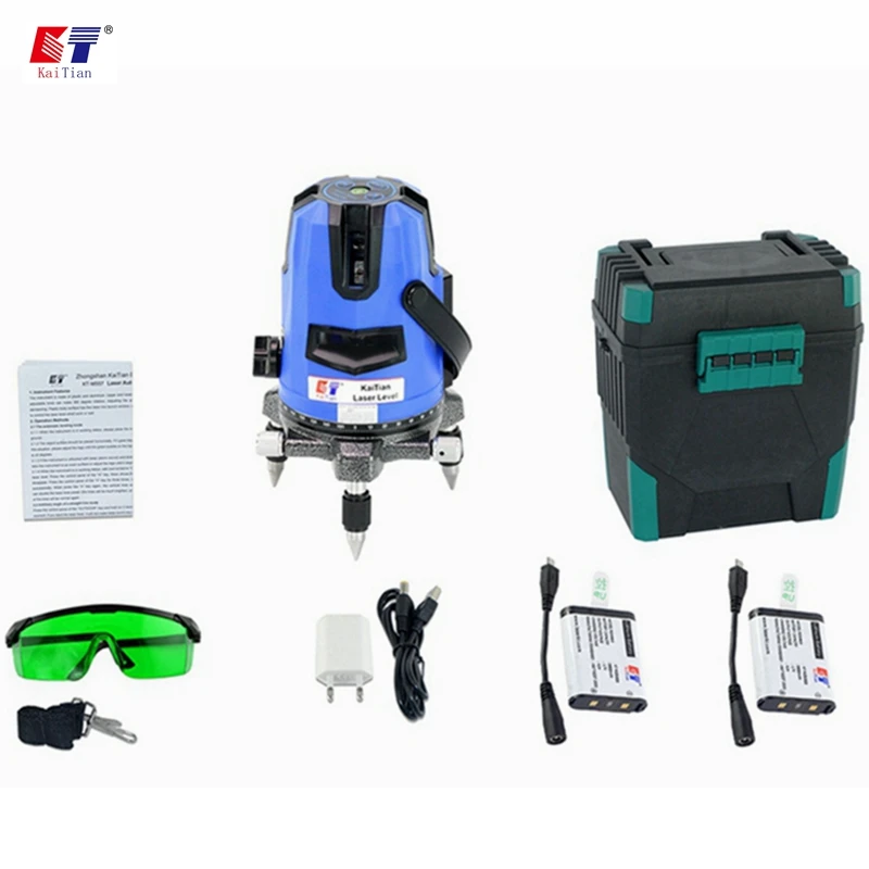 

KaiTian 3 Lines Green Laser Levels Self-Leveling 360 Rotary Horizontal 532nm Vertical Livella Lasers Beam Line Lazer Level Tools