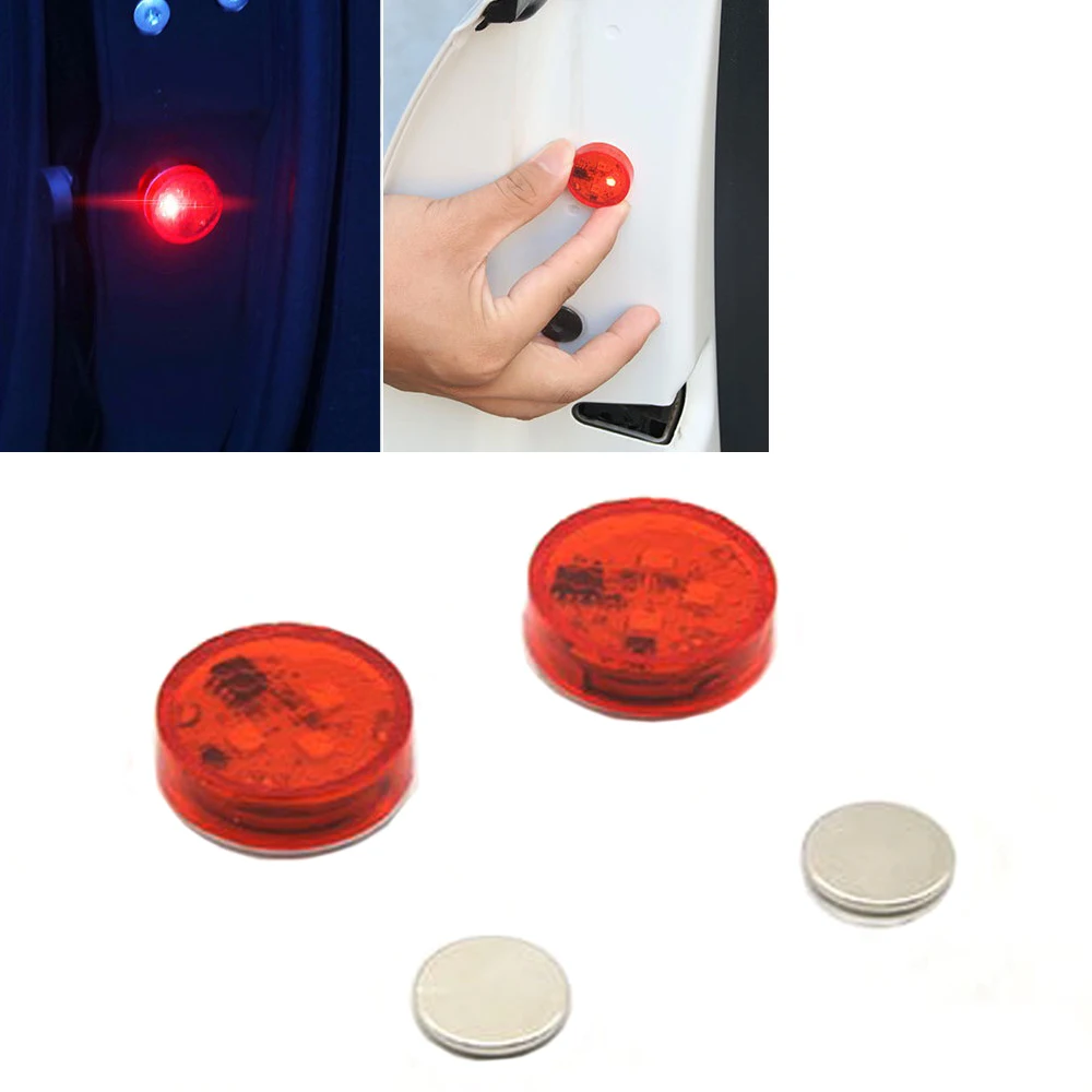 JEAZEA 2pcs General Car Door Opening Warning 3 LED Lamp Safely Flash Light Kit Wireless Anti-collid For VW Audi Honda BMW-1