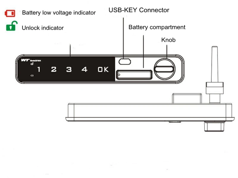 Electronic Digital Password Lock Password Keypad Number For Cabinet Door Drawer Code Locks Combination Lock 1