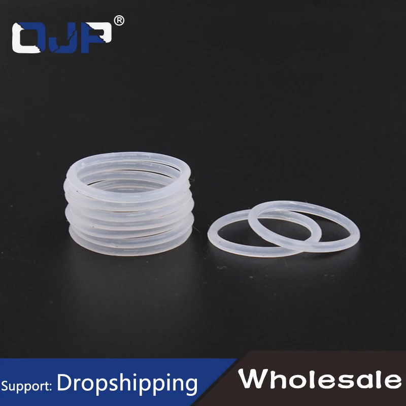 10PCS/lot White Silicon O-ring Silicone/VMQ 1mm Thickness OD4/5/6/7/8/9/10/11/12/13mm O Ring Seal Rubber Gasket Rings Washer