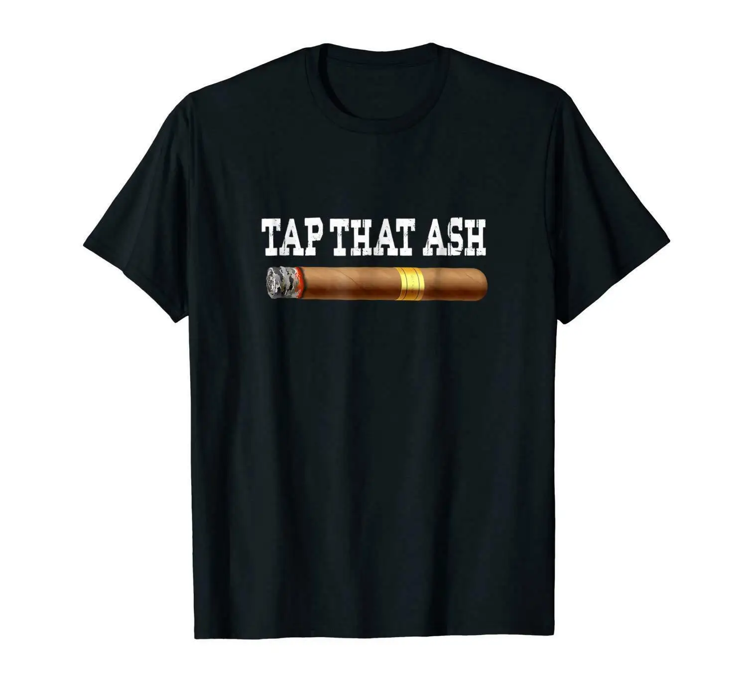 Tap That Ash Cigar черная футболка хлопковая S-6XL Мужская Повседневная с круглым вырезом