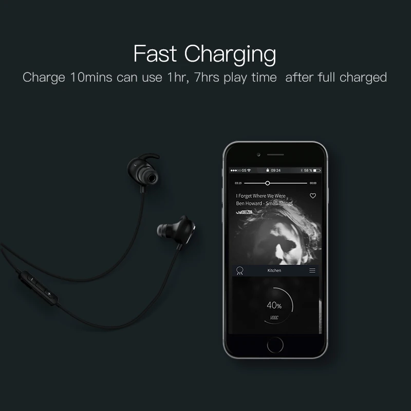 QCY QY19 Bluetooth Earphone Wireless Sweatproof Headset Sports Music Earbuds Bluetooth V4.1 Stereo Sound with Mic