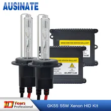 1 комплект AC 55 Вт H7 ксеноновая лампа H1 H3 H4 H11 H8 H9 9005 9006 881 D2S HID Xenon комплект 4300K 5000k 6000K 8000K ксенона H7 автомобильный светильник лампочка