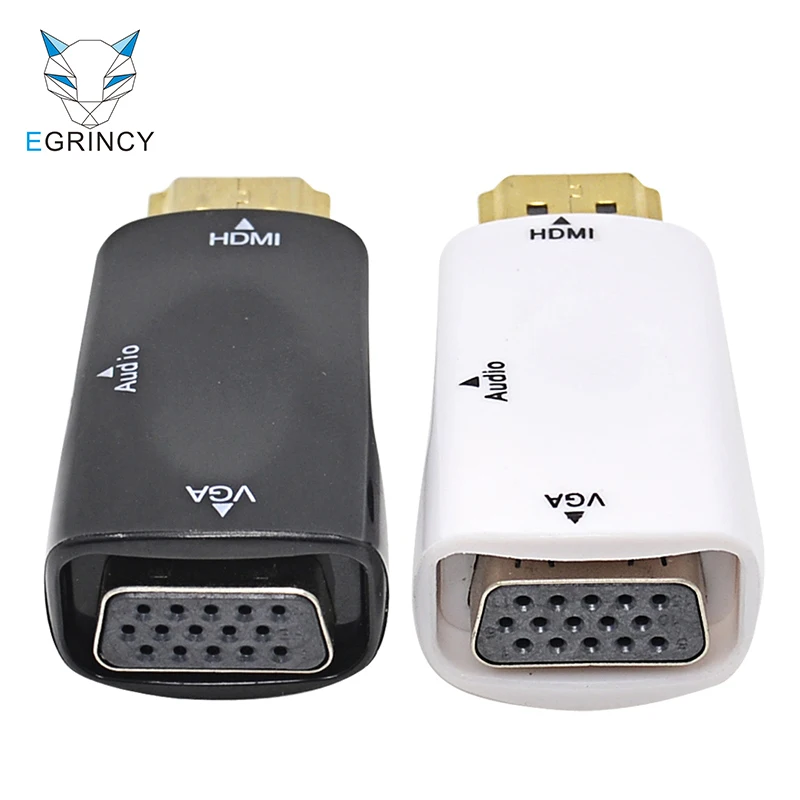 ERGINCY HDMI To VGA Adapter Converter Cable With Audio Cable Male To Female HDMI Adaptor HD 3D 1080P For HDTV PC Laptop PS3 PS4 ERGINCY HDMI To VGA Adapter Converter Cable With Audio Cable Male To Female HDMI Adaptor HD 3D 1080P For HDTV PC Laptop PS3 PS4