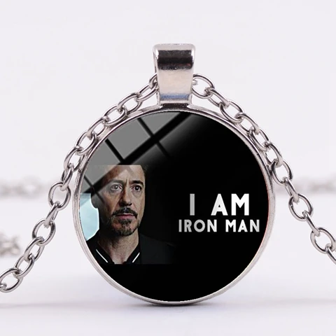 SONGDA Marvel Железный человек Tony Stark Arc ожерелье в виде реактора стеклянный кабошон кулон Мстители 4 эндшпиль квантовое царство фильм сувенир - Окраска металла: Style 2