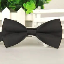 

2016 mens Solid black bow tie gravatas borboleta 12cm-6cm Wholesale