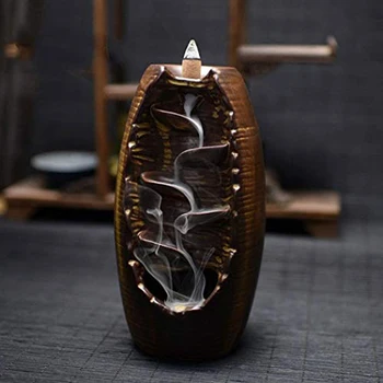 

Backflow Incense Burner Ceramics Sandalwood Incense Cone For Home Decor Gift Statue Ornaments