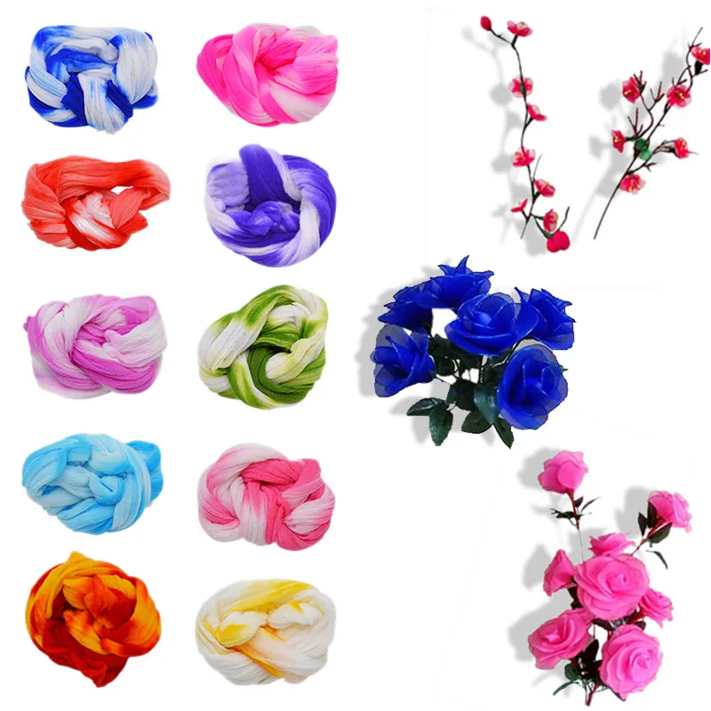 5pcs Colorful Tensile Stocking Flower Craft Nylon Stocking Material