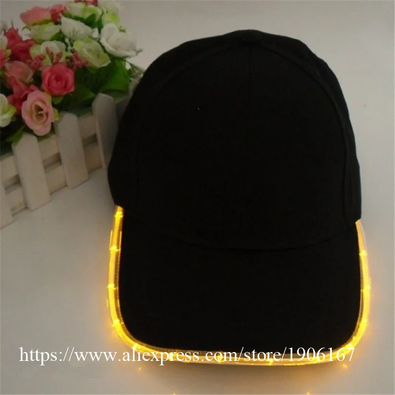 New Fashion Glow in Dark Light Up LED Hat Baseball Caps Luminous Holiday Hat Unisex05
