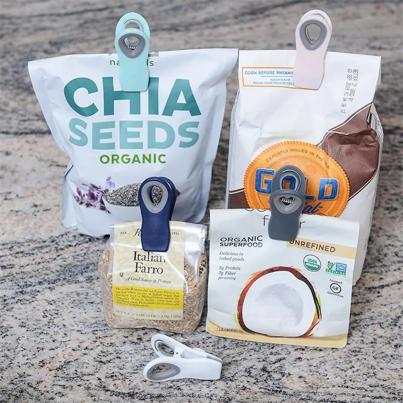 

Stainless Steel Food Bag Magnetic Clips Tight Metal Seal Grip Chip Snack Bags Sealer Kitchen Storage Organization Accessories