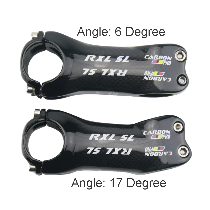 RXL SL Bicycle Stem Carbon Fiber Bike Stem 6 17 Degree 3K Gloss RoadMountain 28.6mm Cycling 2018 Black MTB Stems (4)
