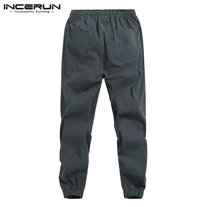 Streetwear HipHop Men's Pants Joggers Ankle-Length Side Striped Men Cotton Harem Pants Loose Fitness Sweatpants Hombre Patalon