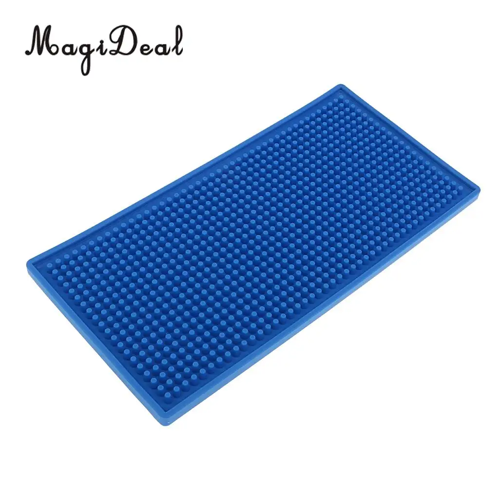 Bar Mat PVC Coaster Bar Service Mat Rubber Waterproof Kitchen Tool Blue