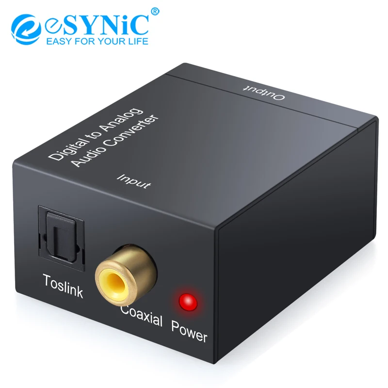ESYNiC 24 битный S/PDIF из цифрового в аналоговый опора аудио конвертера 96 кГц