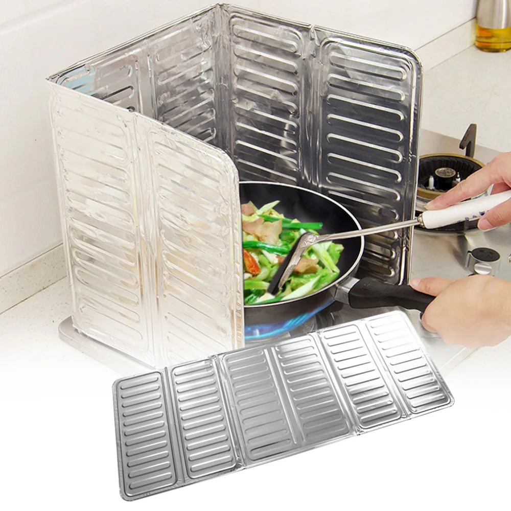 

2018 New arrival AluminumCooking Frying Oil cooktopSplash Guard Gas Stove Oil Removal stove knob Scald Proof Board Kitchen tools