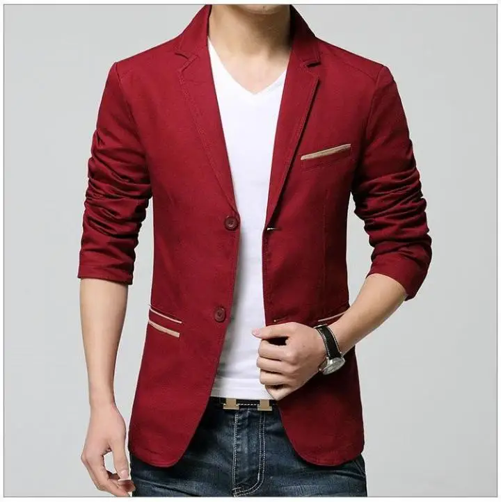 2017 New Design Wine Red Casual Style Blazers 2 Button Slim Fit Prom ...