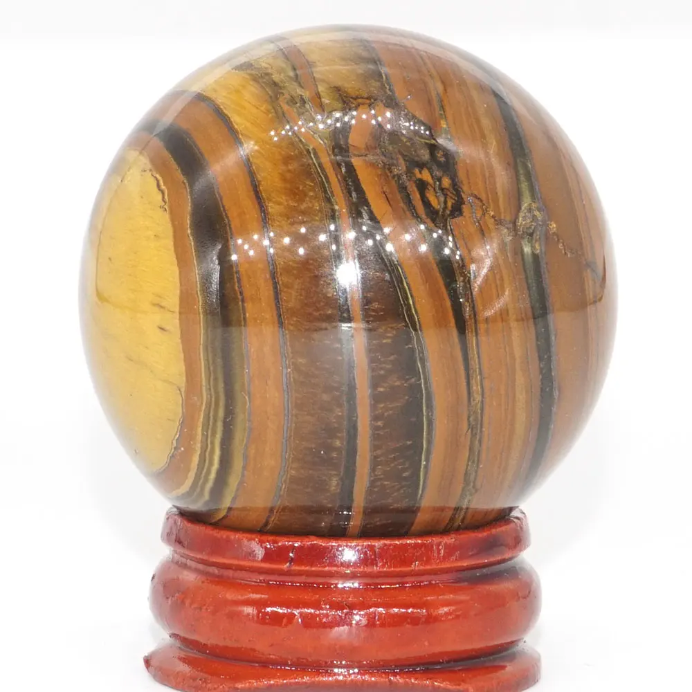 

Natural Iron Tiger Eye Ball Natural Mineral Quartz Sphere Hand Massage Crystal Ball Healing Feng Shui Home Decor Accessory 40mm