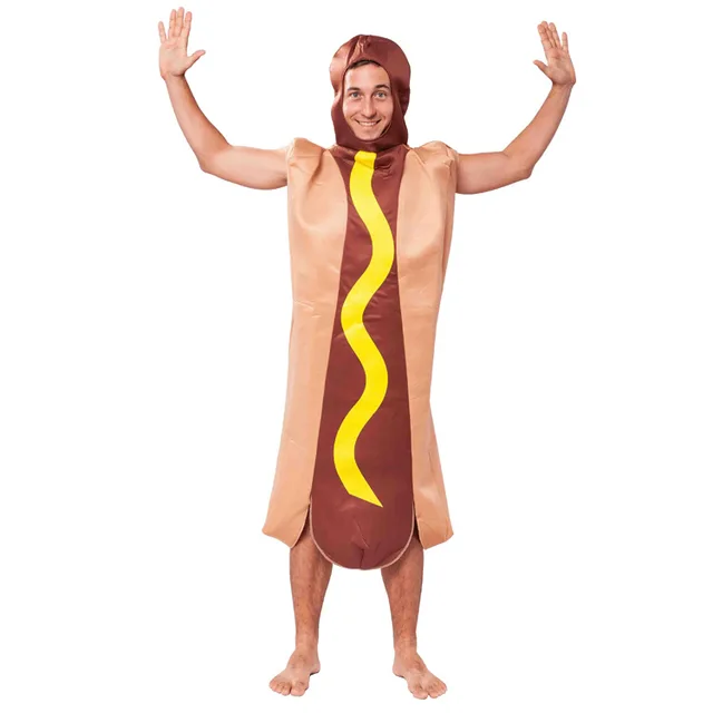 Halloween Costume For Men Hot Dog Costume Funny Hotdog Food Cosplay