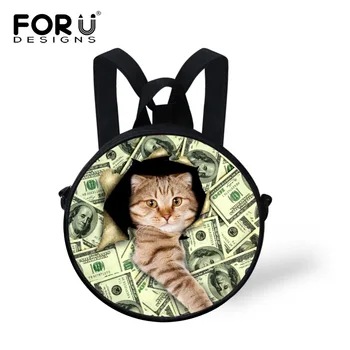 

Mini Child Cartoon Backpack for Kindergarten Boys Girls 3D Dollar Animal Cat Printing Kids Small School Backbag Mochila Fashion