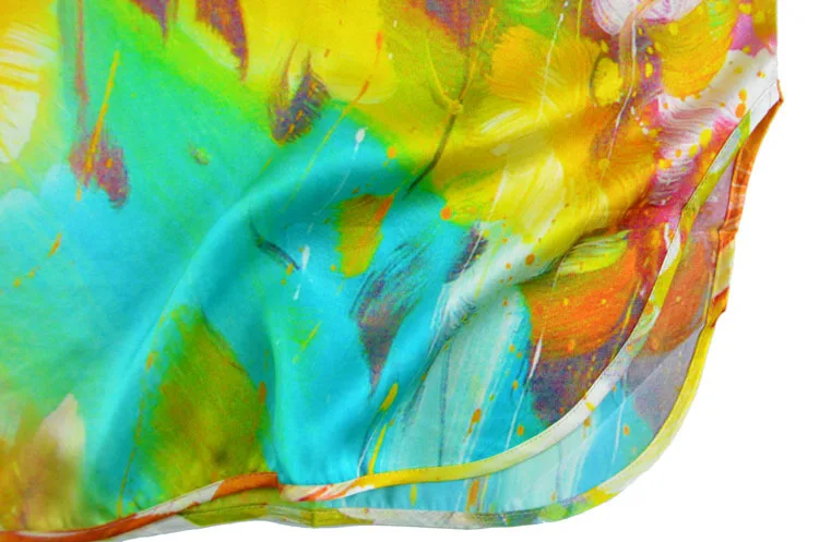 Шелковая Футболка с принтом летучей мыши 100% натуральный шелк тутового шелка лето