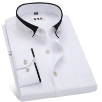 MACROSEA męski strój biznesowy koszule męskie formalne zapinane na guziki kołnierzyk koszuli Fashion Style wiosna i jesień męska koszula na co dzień 5