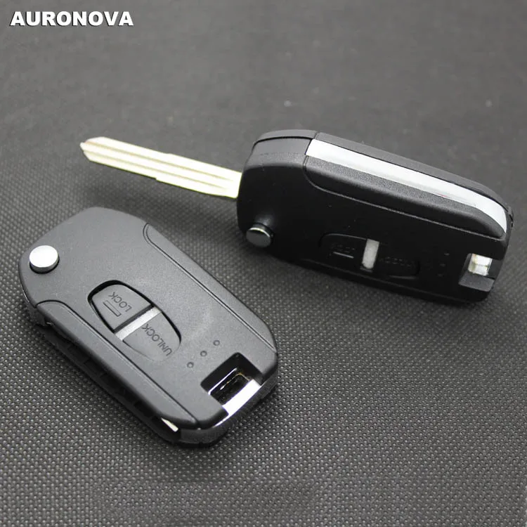 AURONOVA новый обновленный Складной Корпус для ключа флипа Mitsubishi Pajero 2 кнопки