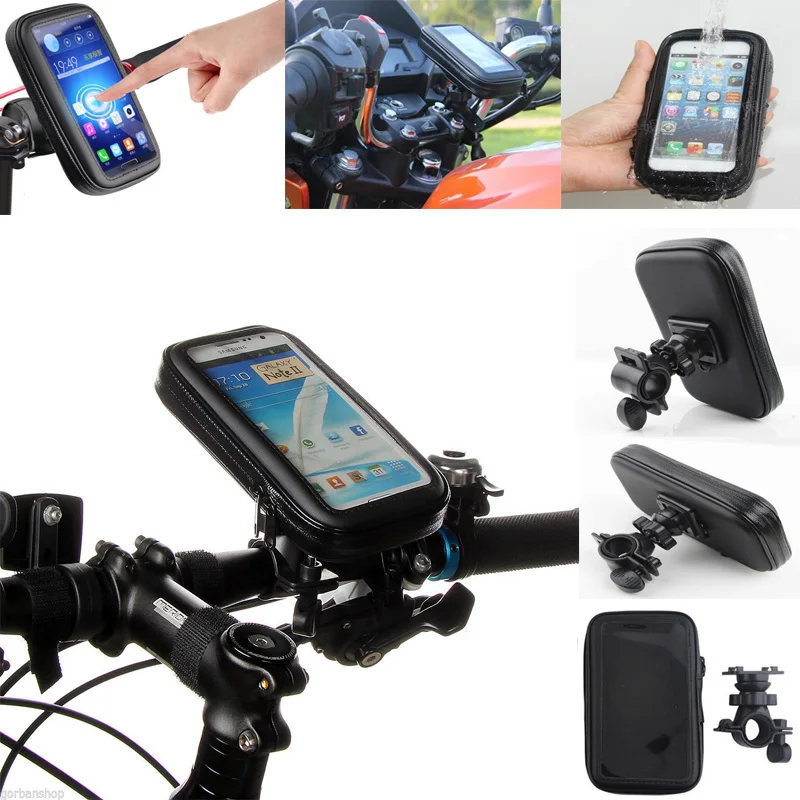 Bags Waterproof Phone Holder Bikes Case Handlebar Mount Bicycle Pouch GPS Cradle
