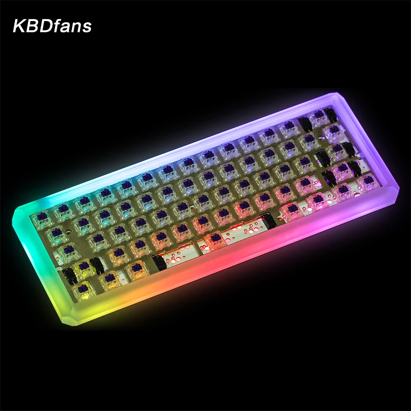 KBDfans 5 град Прозрачный матовый акриловый CNC 60% чехол|case shipping|case casecase transparent |