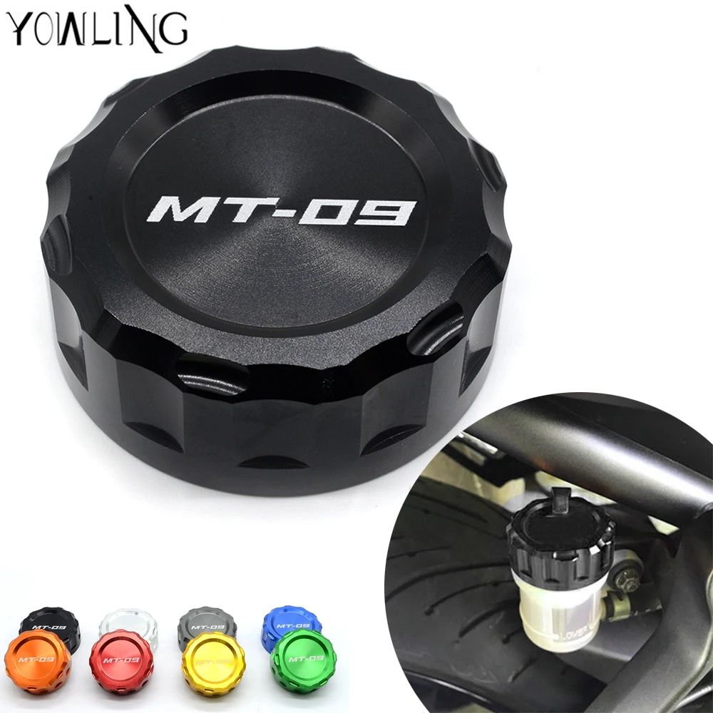

Motorcycle CNC Cylinder Rear Fuel Brake Fluid Reservoir Cover Tank Cap For YAMAHA FZ-09 FZ09 MT-09/SR FJ-09 2014 2015 2016 2017