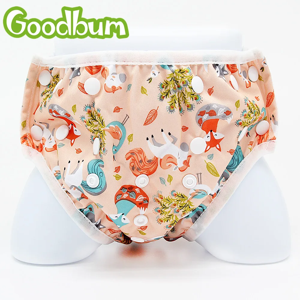 Goodbum-couche-culotte imperméable pour bébé | 1 pièce, housse de bain, couches lavables, en tissu réutilisable, 23 couleurs
