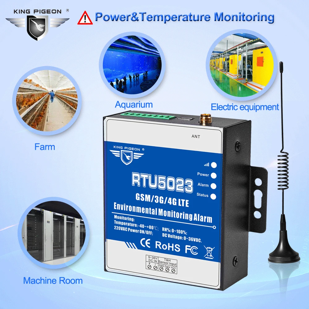 GSM Alarm Controller Temperature & Humidity Monitoring System for Greenhouse Farm Power Failure Monitor with Temperature Sensor